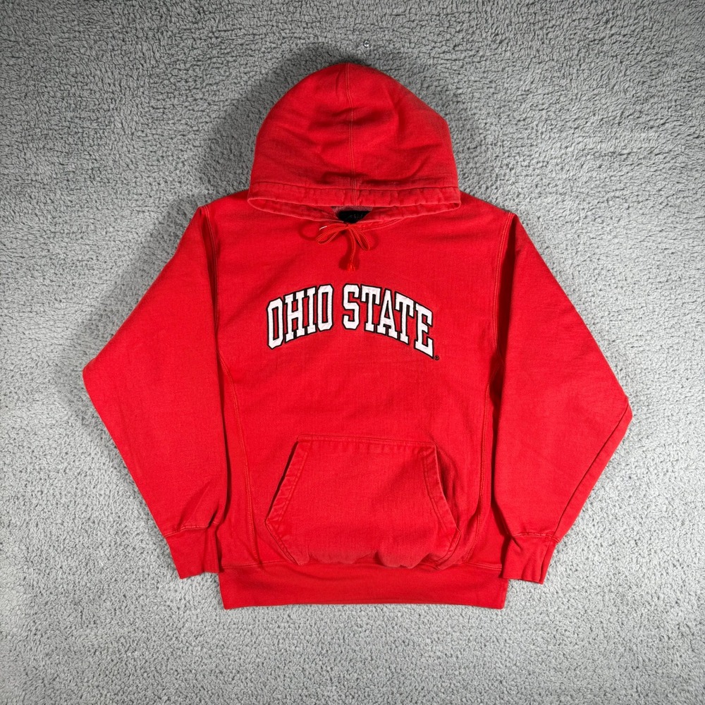 Vintage Steve & Barrys Ohio State Buckeyes Hoodie Size Medium Reverse Weave
